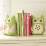 Pottery Owls-Owl Bookends