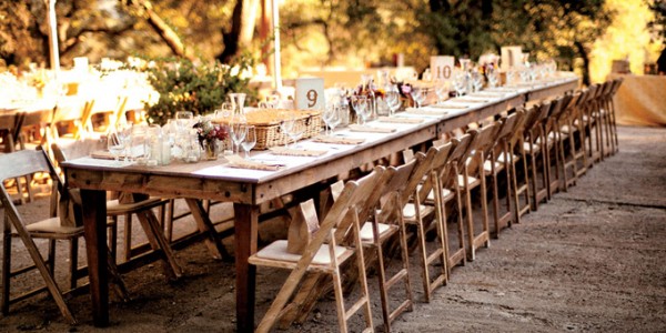 Rustic Vintage California Wedding Long Table Ideas