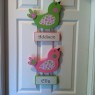 bird nest on front door decoration