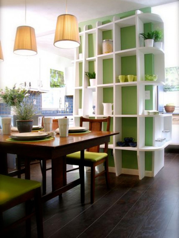 : Creative Dining Room Shelves Room Divider