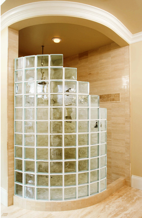 : Current Project Glass Block Shower