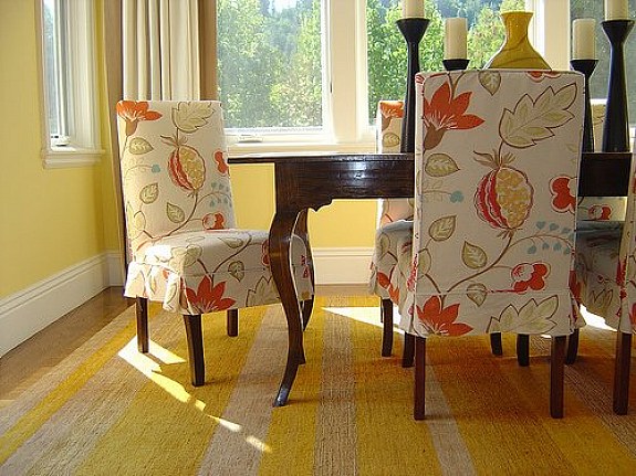 : Dining Room Furniture New Look With Dining Chair Slipcover Design Ideas