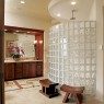 Glass block shower bathroom luxury