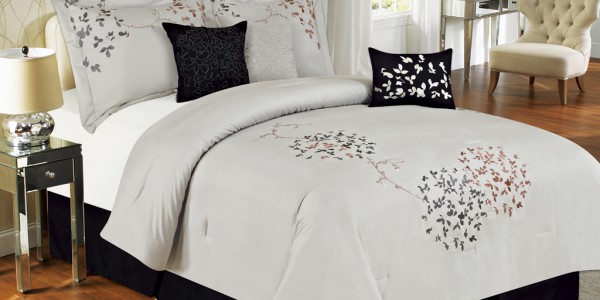 King Calantha Silver Gray Bedding Comforter Set