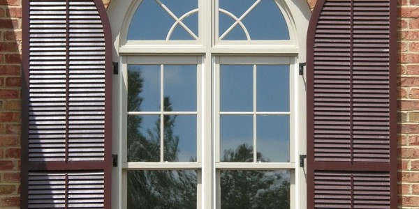 Nice Wood Exterior Shutters With Brown Paint