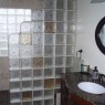 contemporary-bathroom-glass block shower wall