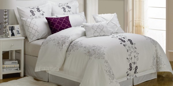 Queen Carolyn Embroidered Comforter Set